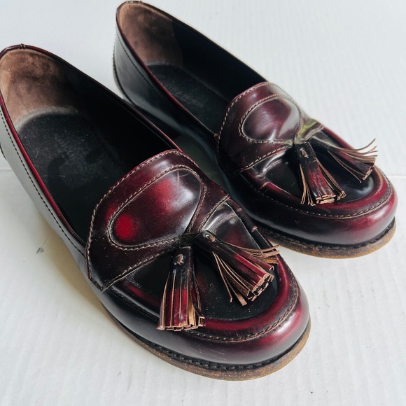 Bottega Veneta Sz 35.5 Merlot Astaire Calfskin Leather Slip On Loafer Shoes - Picture 1 of 9